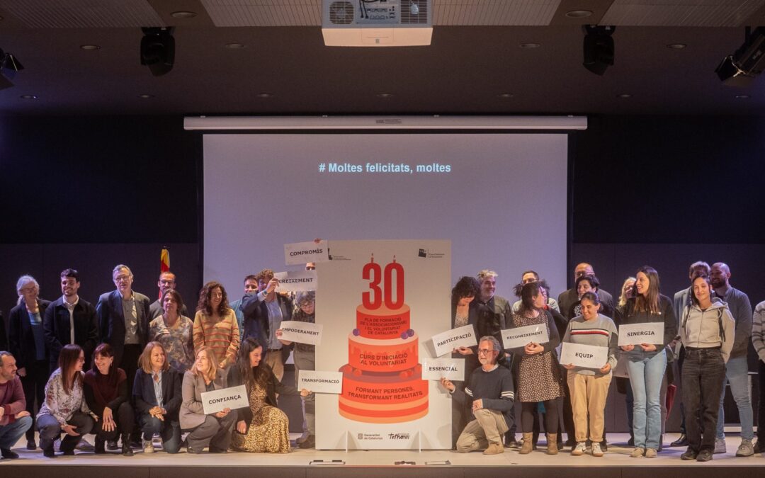 La Fundació Verge Blanca participa en el 30é aniversari del Pla de Formació de l’Associacionisme i el Voluntariat de Catalunya